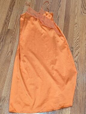 Sara Bright Orange Satin Camisole